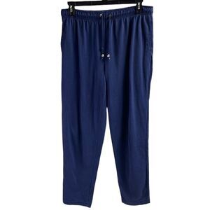 Folette Elastic Waist Drawstring Comfort Pants Blue Size Medium Vintage